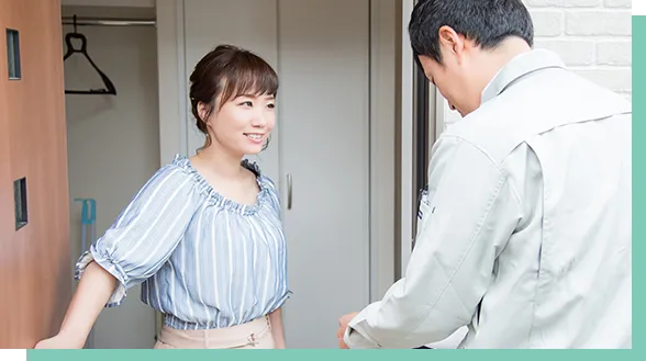 施工後のお客様宅への定期巡回